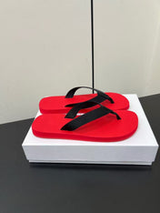 THE ROW THICK-SOLED FLIP FLOPS IN RED RUBBER