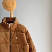 RALPH LAUREN CORDUROY DOWN JACKET IN TAN BROWN