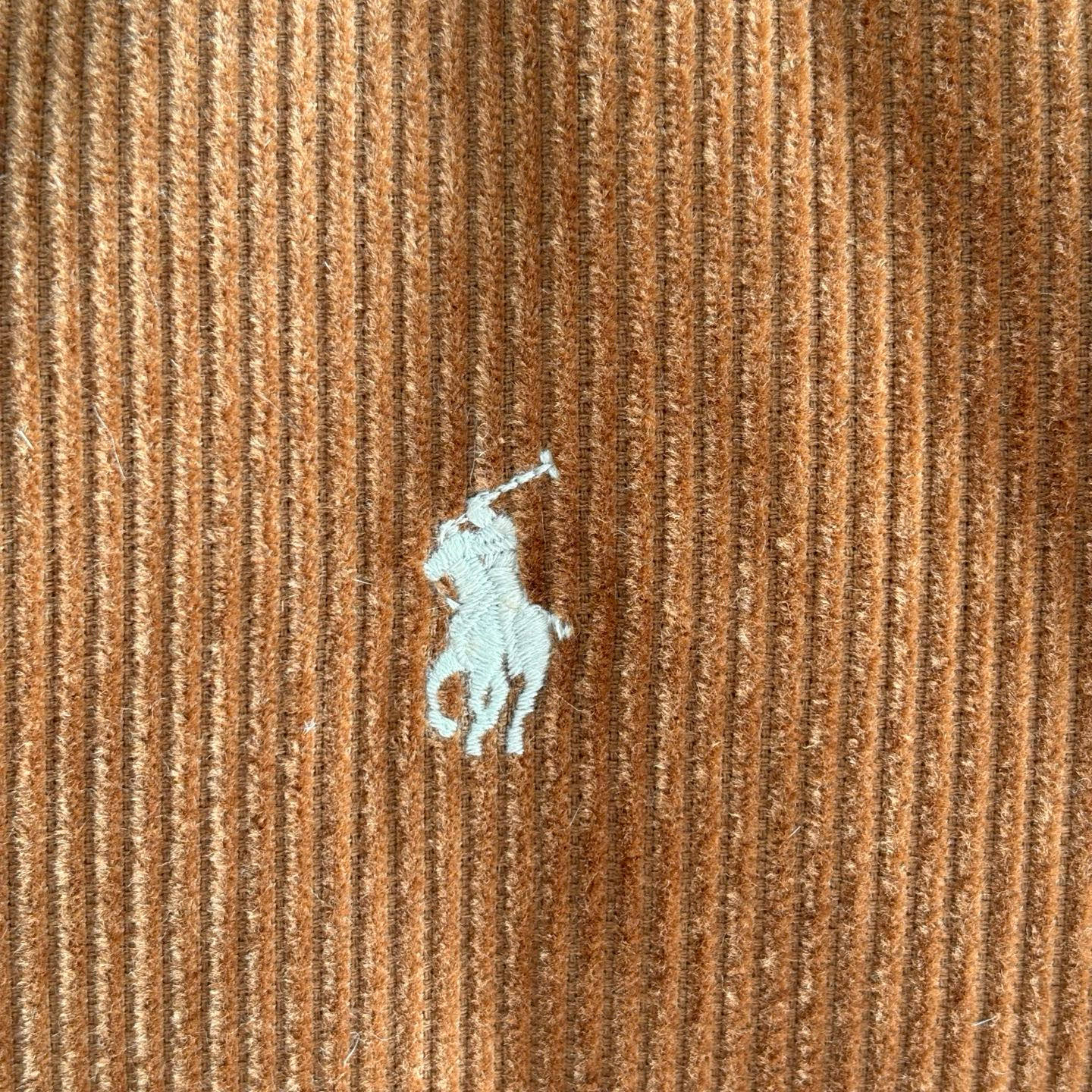 RALPH LAUREN CORDUROY DOWN JACKET IN TAN BROWN