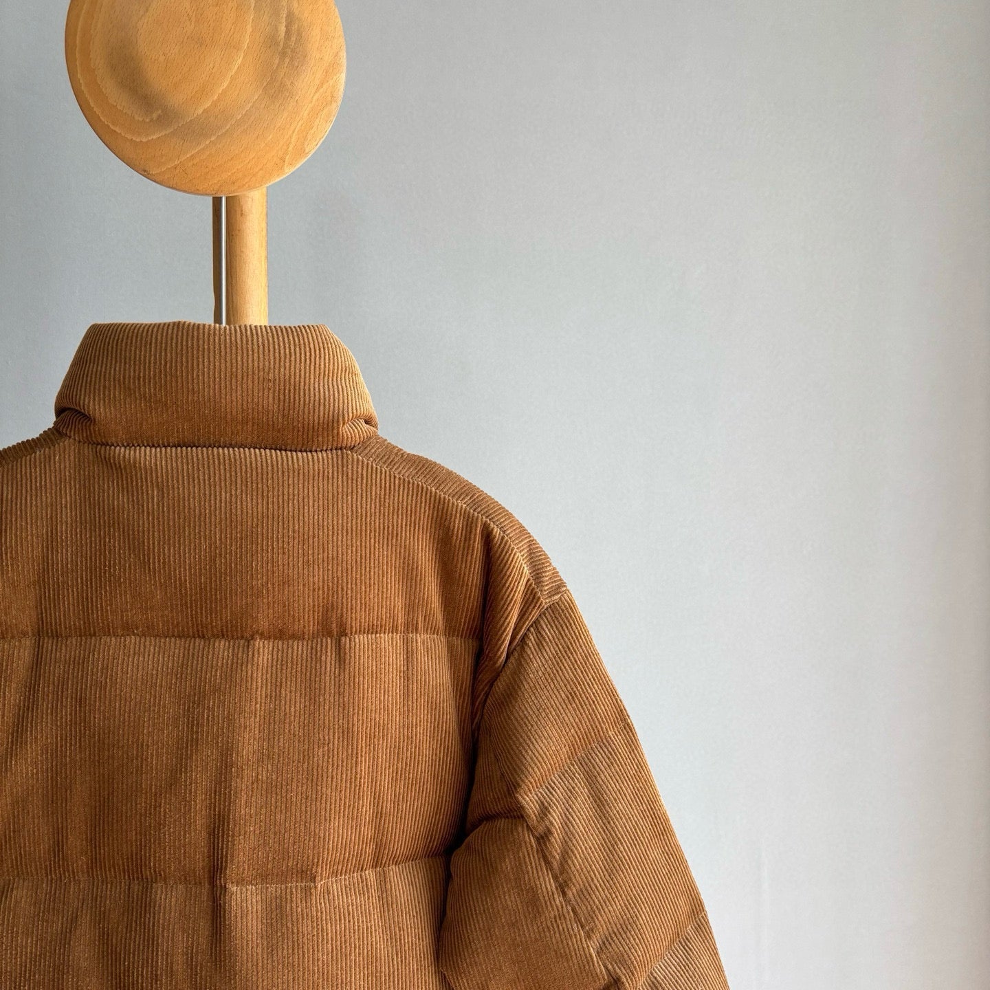 RALPH LAUREN CORDUROY DOWN JACKET IN TAN BROWN