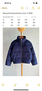 RALPH LAUREN CORDUROY DOWN JACKET IN TAN BROWN