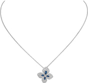 HORTENSIA NECKLACE AGATE DARK SILVER DIAMOND