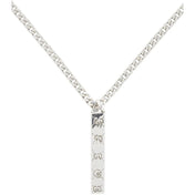 GG STERLING SILVER GHOST BAR PENDANT
