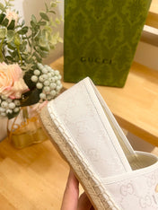 WOMEN'S ESPADRILLE WITH HORSEBIT IN WHITE CANVAS