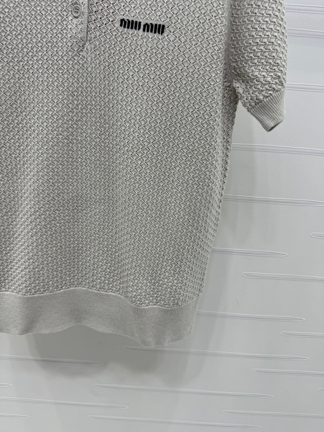 MIUMIU SHORT-SLEEVE KNIT POLO 269487