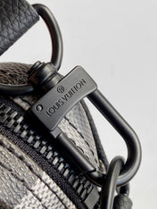 LV 25S NIL MESSENGER BAG 25 IN DAMOFLAGE BLACK CALFSKIN