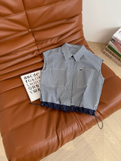 CC STRIPED SHIRT WITH METAL DETAILING 265778