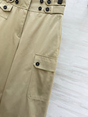 ZIMMERMANN 26S HIGH-WAIST WIDE-LEG CARGO PANTS STYLE 42