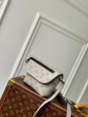 PULSE WEARABLE WALLET 22.5 IN SAND MONOGRAM SHADOW EMBOSSED CALFSKIN