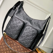 HOBO CARGO 35 IN BLACK MONOGRAM SHADOW CALFSKIN