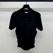 PRAD 25S SHORT SLEEVE KNIT TOP 264123