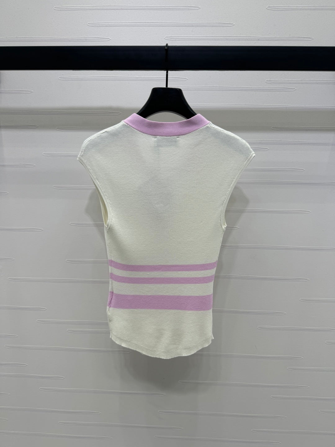MIU 25S ICE STRIPE KNIT VEST 264116