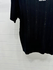 MIU 25S RHINESTONE COLLAR T-SHIRT 264097