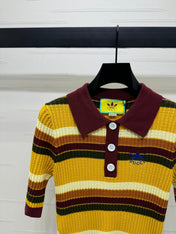 GUCCI 25S SHORT SLEEVE STRIPED POLO SHIRT 264081