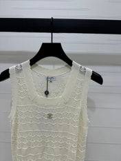 CHANEL 25S HOLLOW KNIT VEST 264154