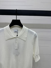 BURBERRY SHORT-SLEEVE KNITTED POLO SHIRT 274844