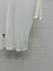 DIOR V-NECK KNITTED SHORT-SLEEVE T-SHIRT WHITE 274934