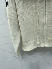 CELINE 25S HOODED CARDIGAN WITH FUR TRIM 0089