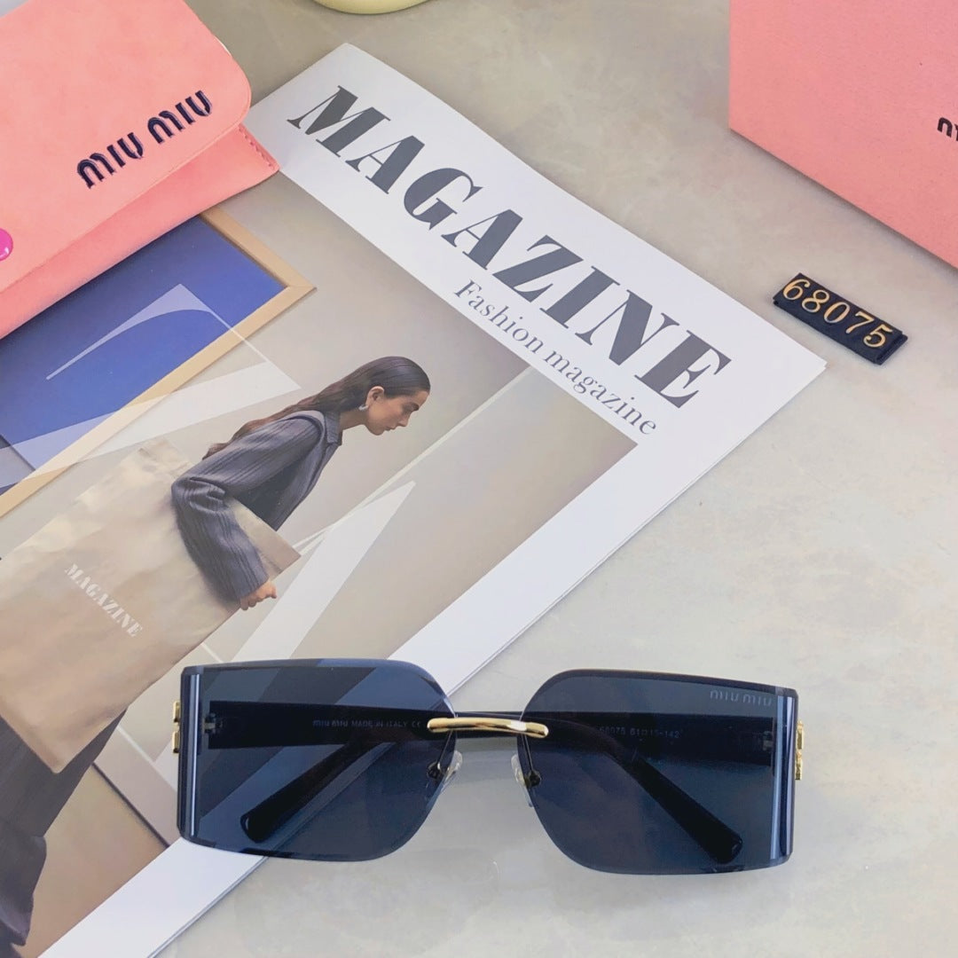LOGO SQUARE SUNGLASSES 499927 IN METAL