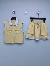 MIUMIU 26S TOP AND SKIRT SET STYLE 1084