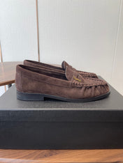 YSL 26S LOAFER IN EARTH BROWN SUEDE