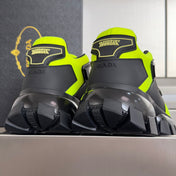 PRADA 26S CLOUDBUST THUNDER SNEAKERS 60MM IN LIME YELLOW MESH FABRIC AND TPU