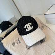 CHANEL 26S CRYSTAL-EMBELLISHED BASEBALL CAP 337801