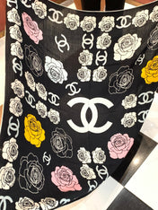 CHANEL 25S SCARF 140 CM IN CASHMERE AND SILK 943336