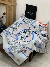 CHANEL 25S SCARF 135 IN CASHMERE 991652
