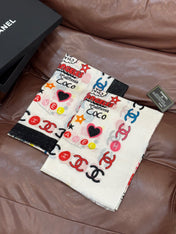 CHANEL 25S SCARF 200 IN LINEN 991722