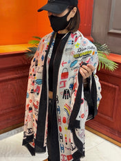 CHANEL 26S SCARF 200 IN CASHMERE AND SILK 307210