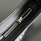 BOTTEGA VENETA 25S VENETO BAG 27 IN BLACK CALFSKIN SILVER HARDWARE