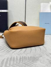 PRADA 25S SMALL BAG 23 IN CARAMEL CALFSKIN GOLD HARDWRE