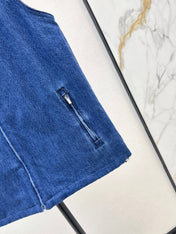 MIUMIU 26S SLEEVELESS DENIM JACKET 958