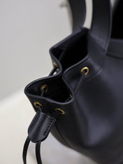 YSL 25S Y LARGE HOBO 50 IN BLACK CALFSKIN GOLD HARDWRE