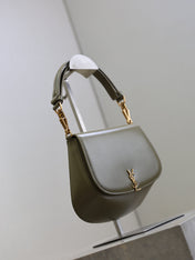 YSL 25S MINI VOLTAIRE 21 IN DEEP MUSK CALFSKIN SAINT LAURENT GOLD HARDWRE