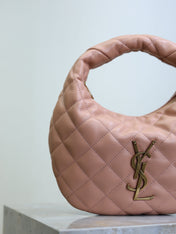 YSL 25S ICARINO 17 IN HORTENSIA QUILTED CALFSKIN GOLD HARDWARE
