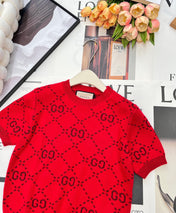 GUCCI SHORT-SLEEVE KNIT TOP STYLE 24