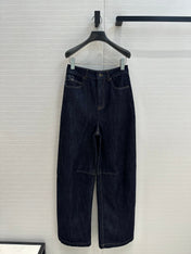 Loewe 25 Sickle Jeans Dark Blue Denim Cotton