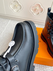 HM 25S ANKLE BOOTS IN BLACK LAMBSKIN