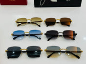 SIGNATURE C DE RECTANGULAR FRAME SUNGLASSES CT0483S IN METAL AND WOODEN
