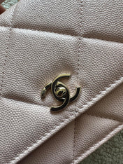 CHANEL 25S MINI FLAP BAG 19 IN LIGHT PINK CAVIAR LEATHER