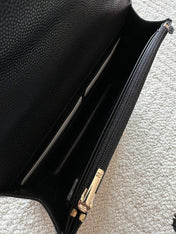 CHANEL 25S MINI FLAP BAG 19 IN BLACK CAVIAR LEATHER
