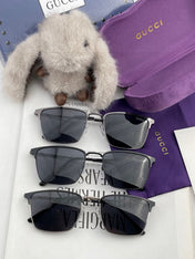 RECTANGULAR FRAME SUNGLASSES G3370 IN ACETATE AND METAL