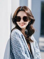 SQUARE SUNGLASSES L8612 IN ACETATE