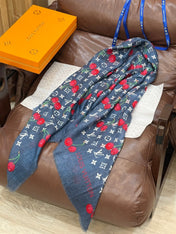 LV SCARF 140 CM IN CASHMERE 721492