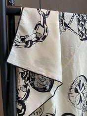 CHANEL 25S SCARF 140 IN CASHMERE SILK 733892