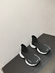 BALENCIAGA 25S SPEED TRAINER SNEAKERS 55 MM IN BLACK KNIT STYLE 1