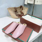 FLAT BUBBLE IN PASTEL PINK LAMBSKIN