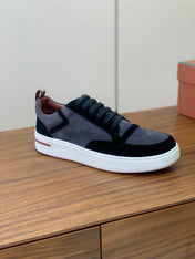 LP NEWPORT WALK SNEAKERS BLACK AND LEAD SUEDE